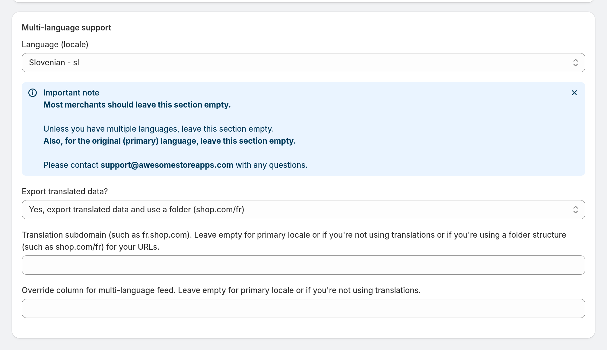 Save and grab your feed URL — #product_feed_basic_submit highlighted