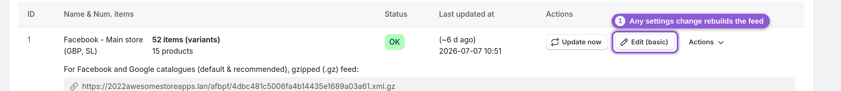 Just changed a setting? That's why it's rebuilding — .awsm-actions-quick s-button[icon="edit"] highlighted