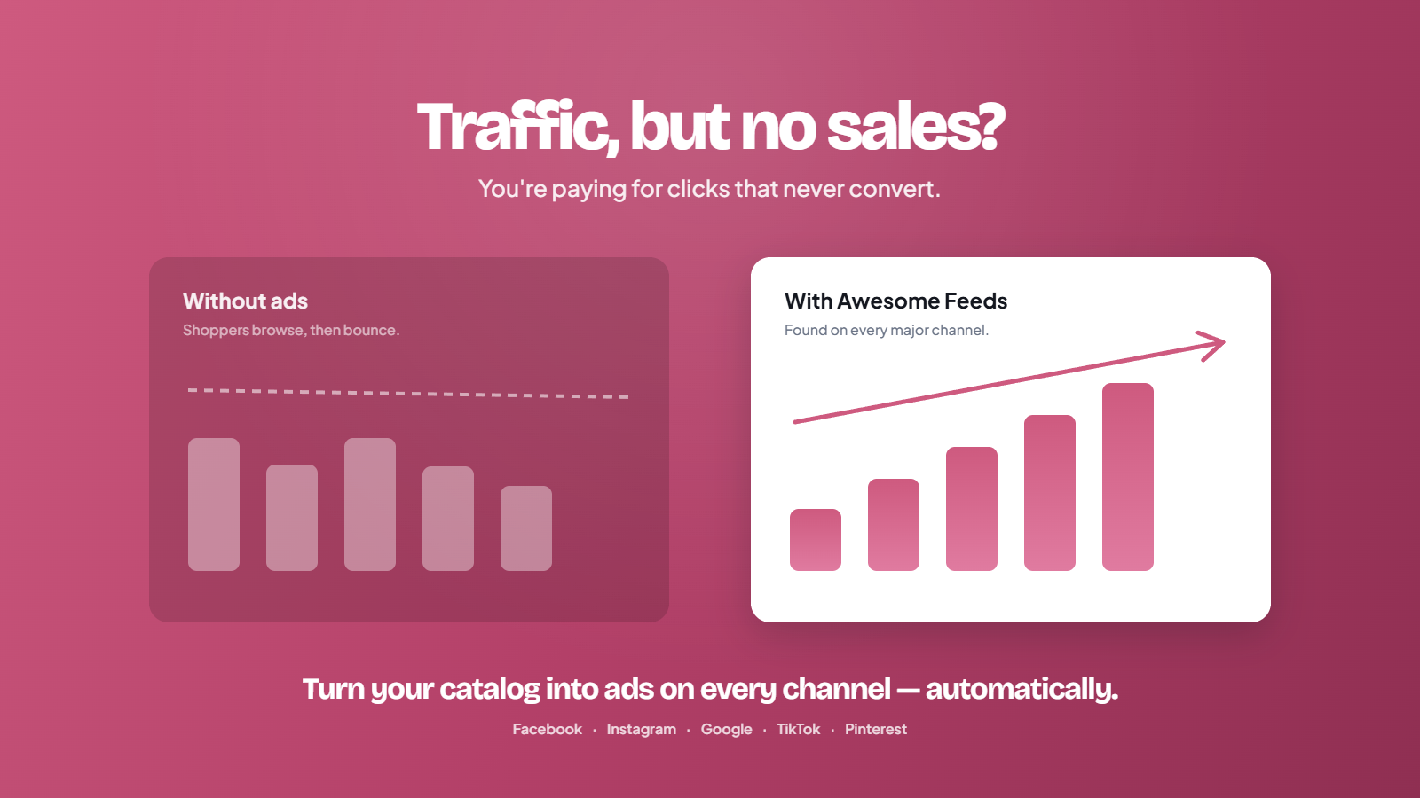 Turn your Shopify catalog into product ads on every channel with Awesome Feeds